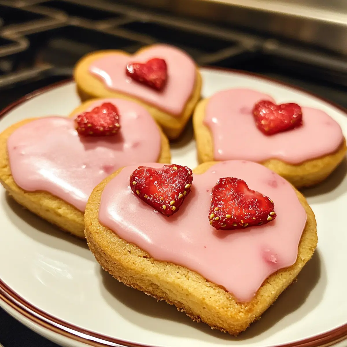 Strawberry Shortbread Cookies