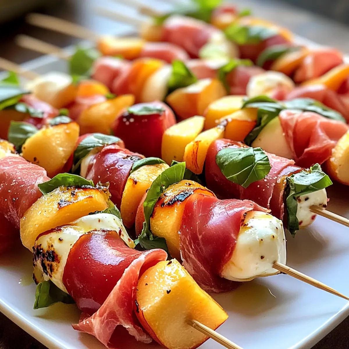 Mozzarella, Prosciutto, and Pickled Peach