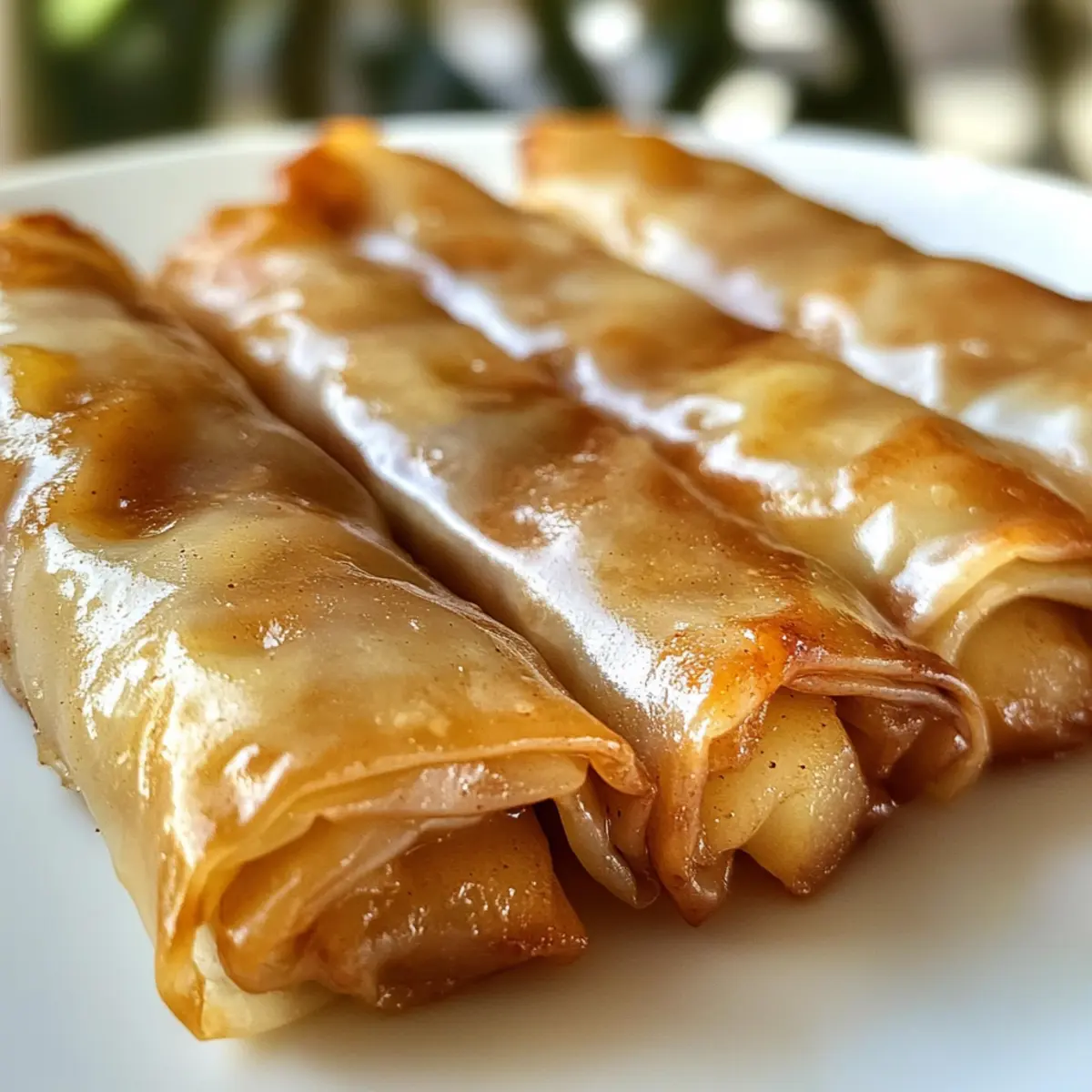 Baked Apple Pie Rice Paper Rolls