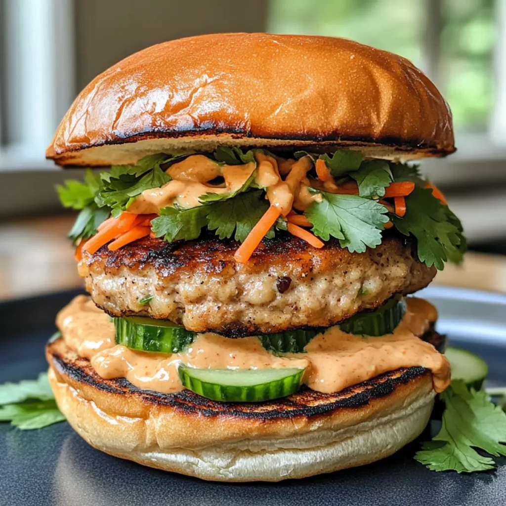 Thai Peanut Turkey Burgers