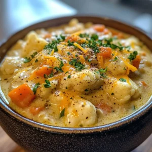 Chicken Cauliflower Cheddar Chowder