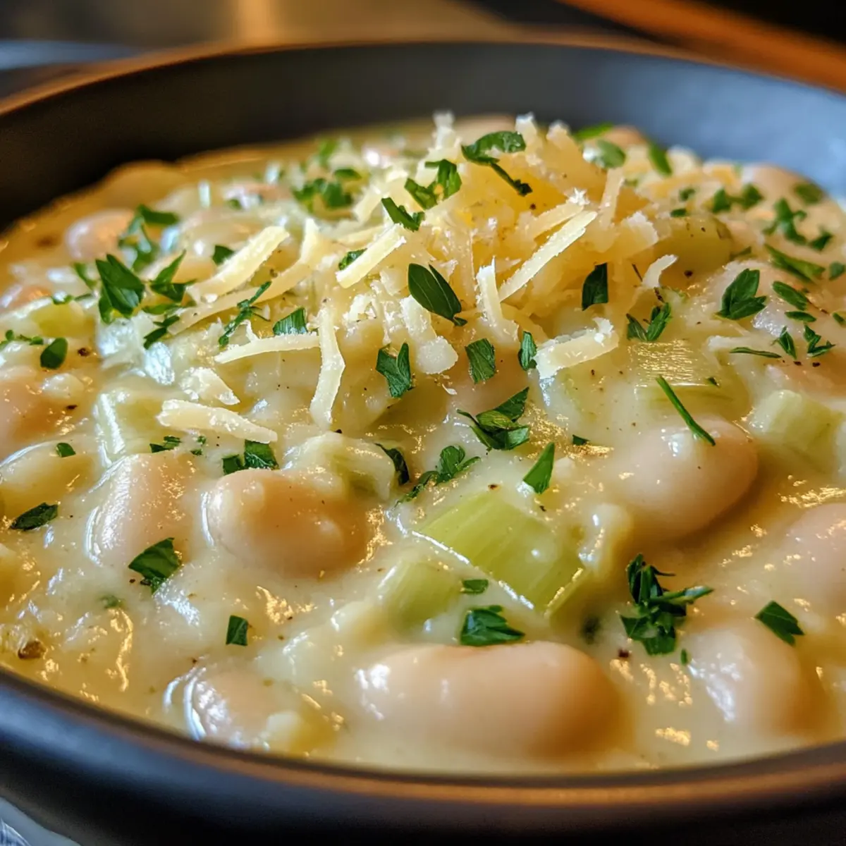 Cheesy Beans and Leeks