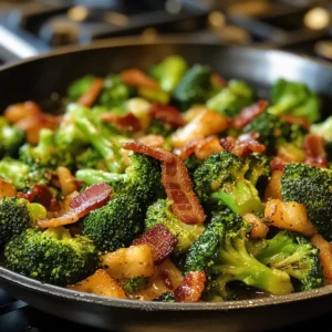 Broccoli With Garlic Sauce & Bacon