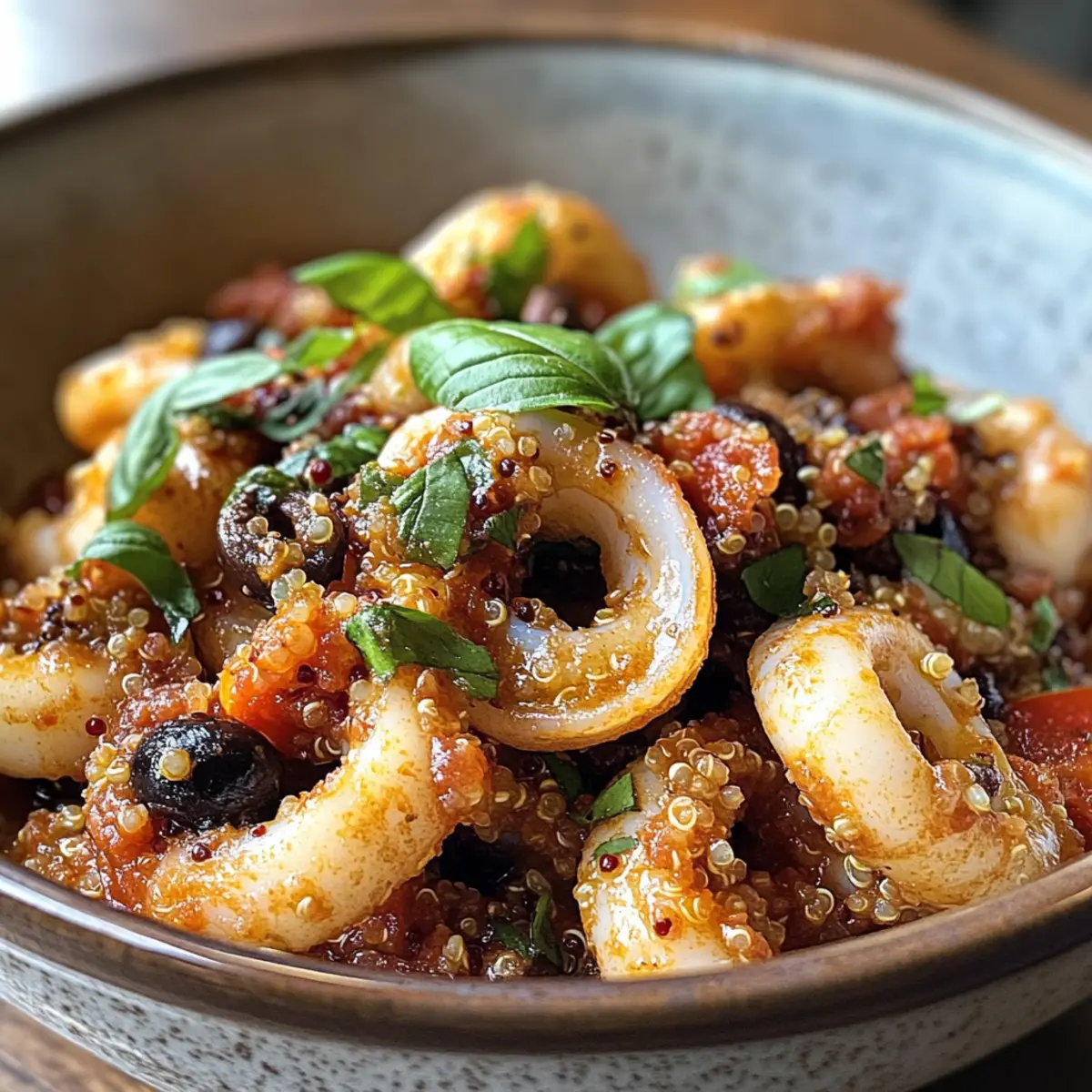 Healthy Puttanesca-Style Sautéed Squid