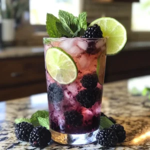 Creamy Blackberry Coconut Mojito