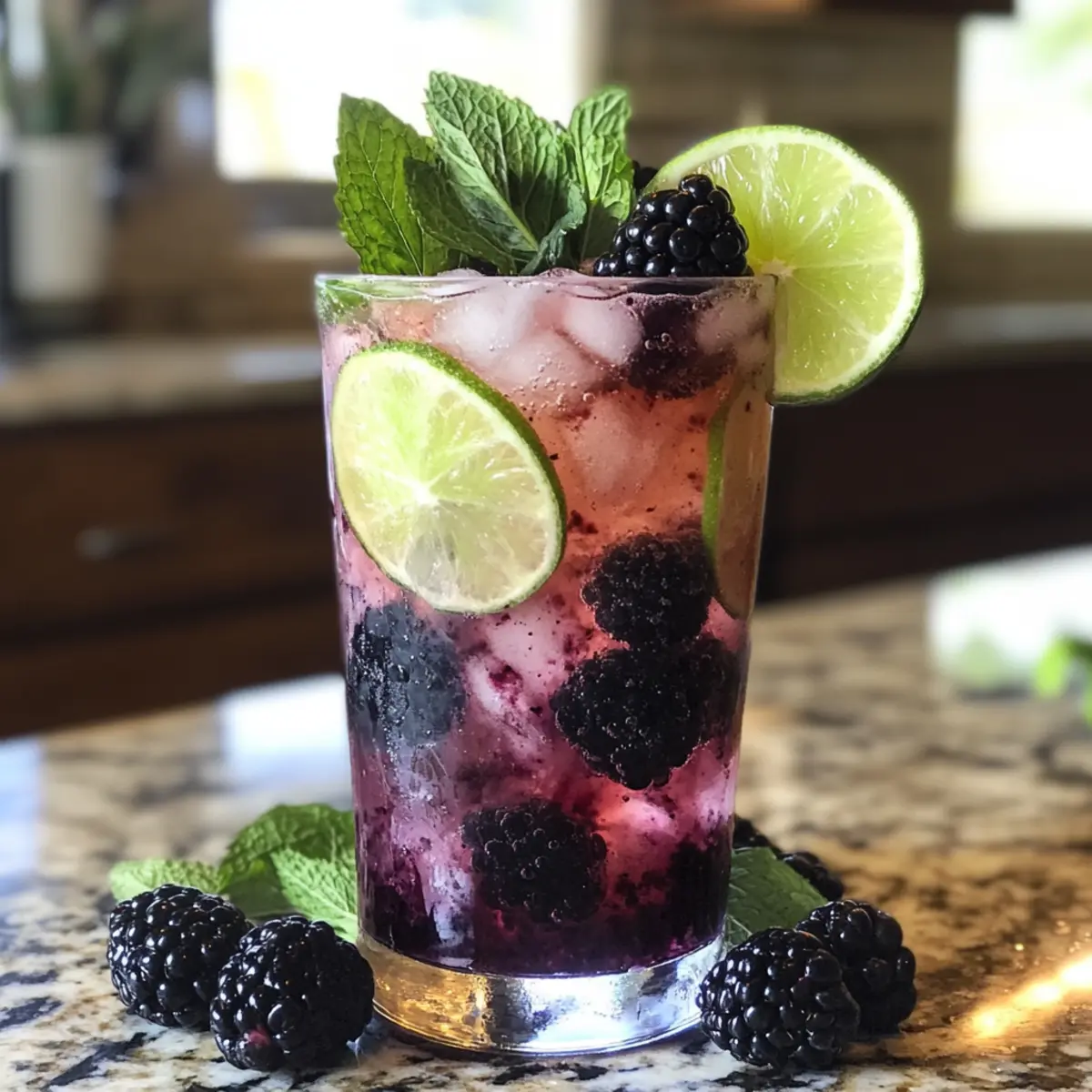 Creamy Blackberry Coconut Mojito