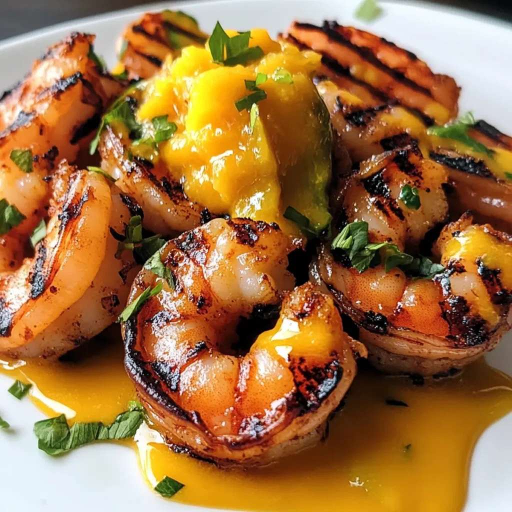 Grilled Shrimp With Spicy Mango Lime Coulis