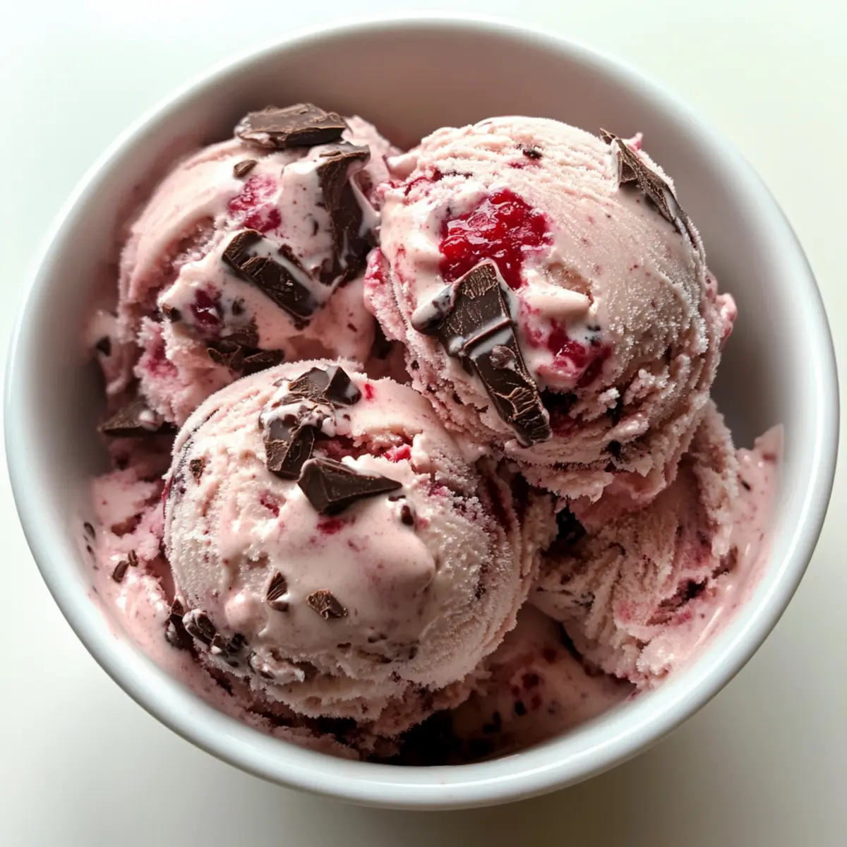 Raspberry Chocolate Chunk Ice Cream