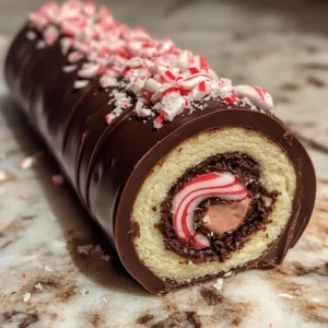 Peppermint Chocolate Roll Cookies