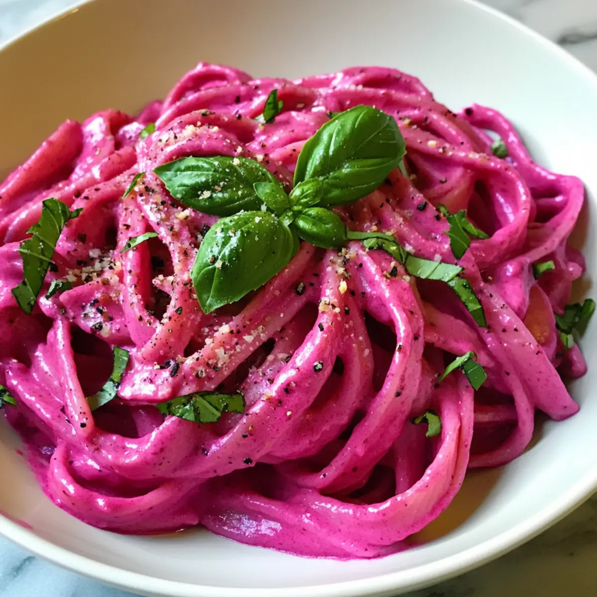 Healthy Vegan Pink Pasta