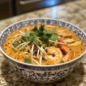 Coconut Curry Soup with Rice Noodles