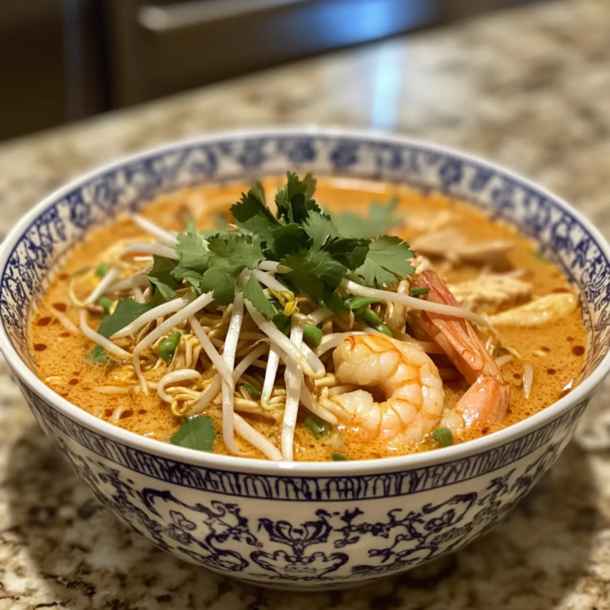 Coconut Curry Soup with Rice Noodles