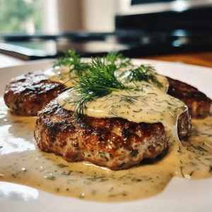 Hamburger Steaks in Creamy Dill Sauce