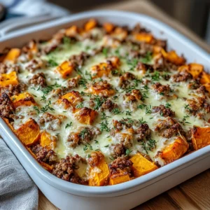 Ground Turkey Sweet Potato Bake