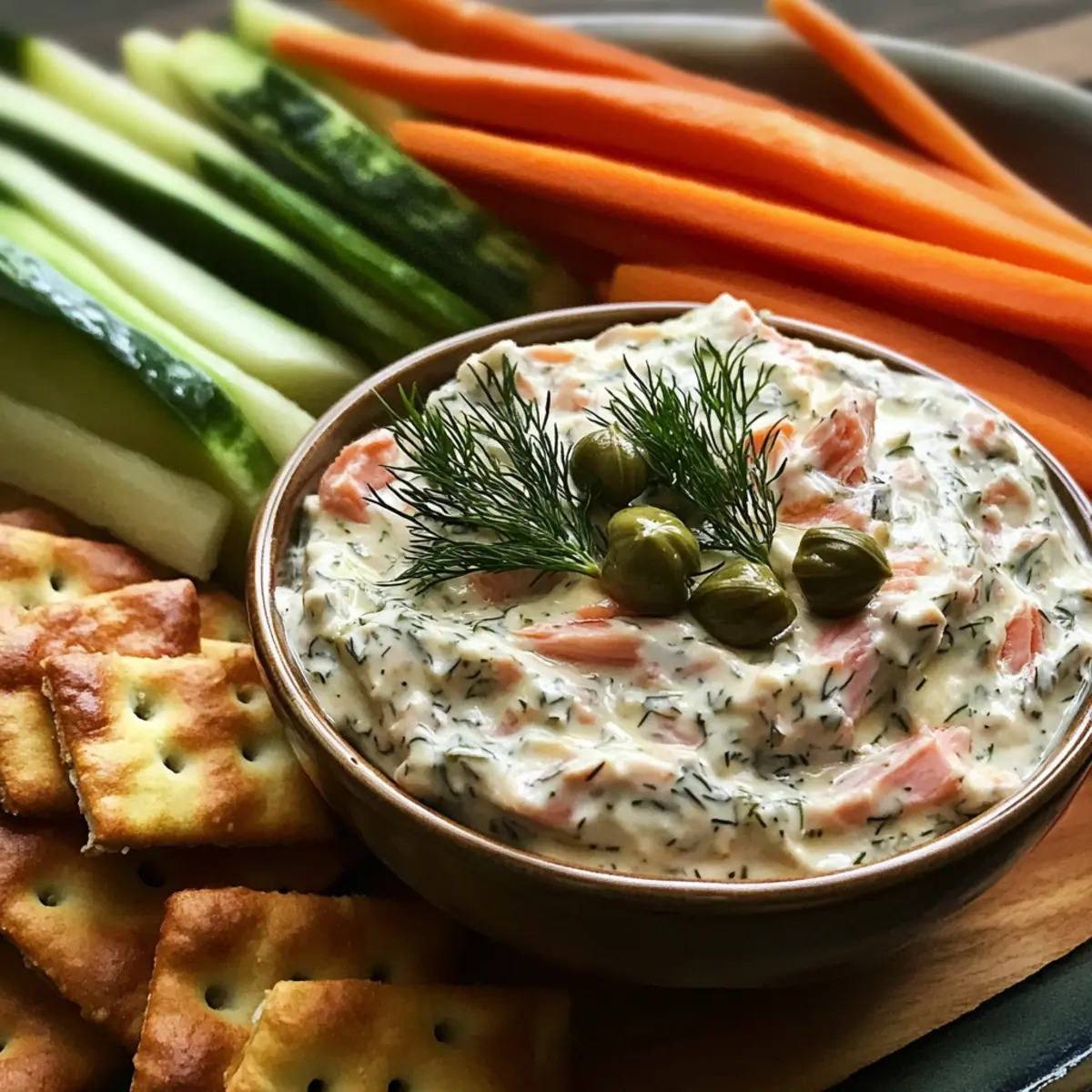 Smoked Salmon Dip with Dill & Capers
