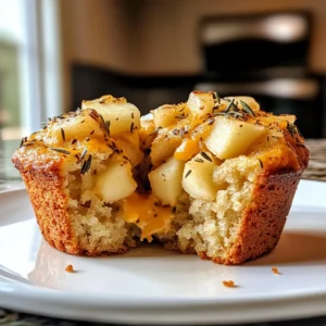 Apple Cheddar Muffins with Rosemary
