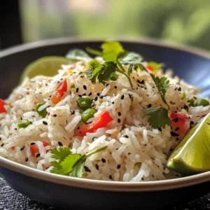 Tropical Island Coconut Pepper Rice for a Flavorful Twist