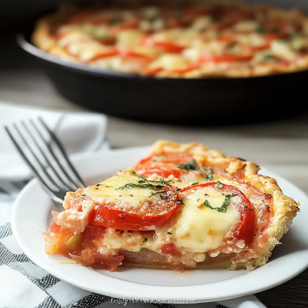 Easy Crustless Tomato Pie (Low Carb)