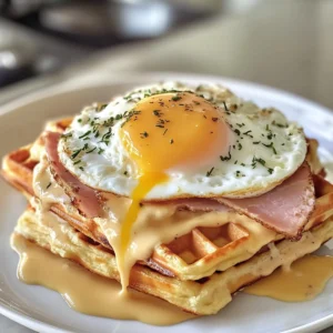 Croque Madame Waffles