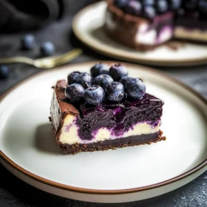 Blueberry Brownie Cheesecake