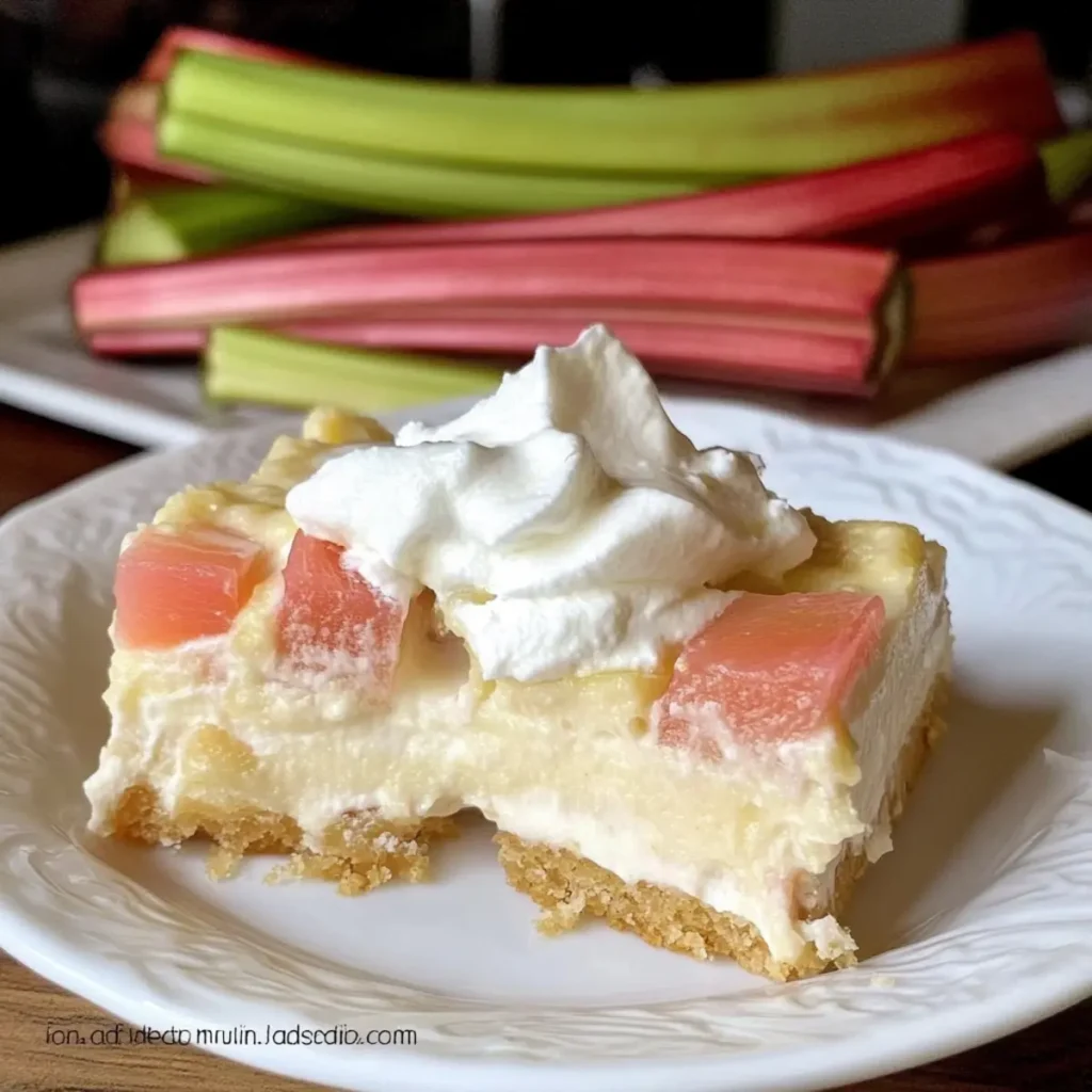 Rhubarb Custard Dessert Bars