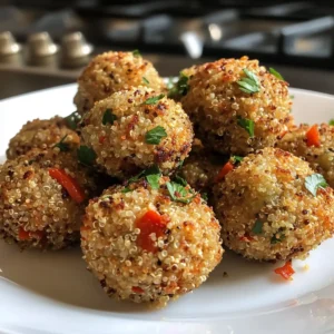 Mushroom, quinoa and red pepper veggie balls