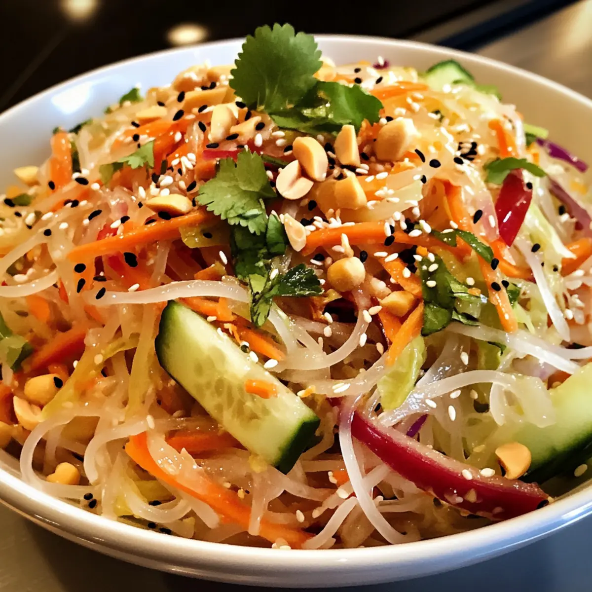 Spring Roll Salad with Spicy Ginger Dressing