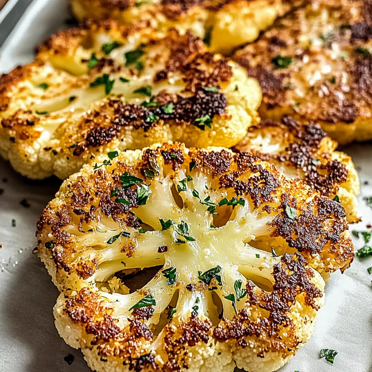 Garlic Parmesan Cauliflower Steaks