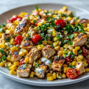 High Protein Chicken Street Corn Salad