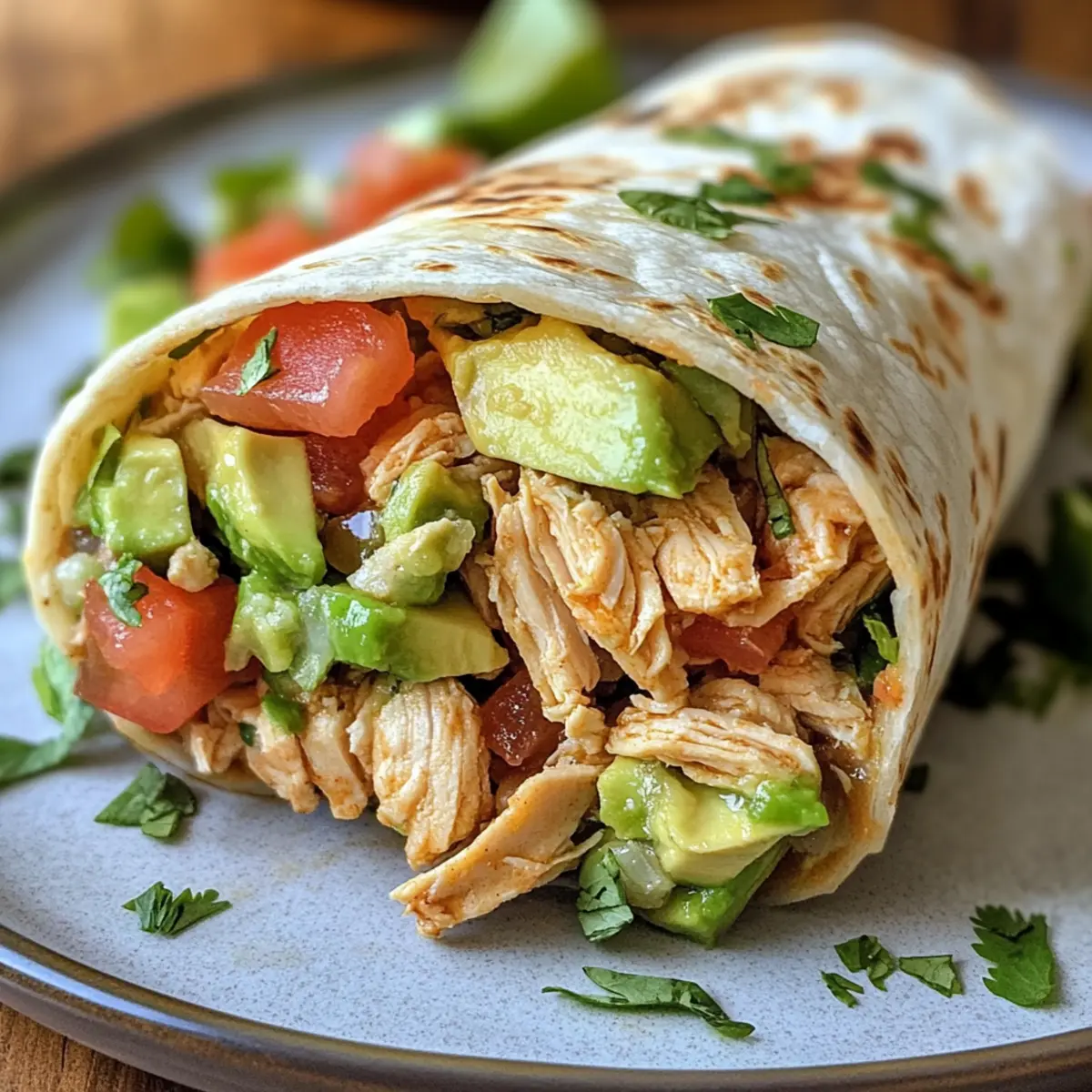 Chicken Avocado Ranch Burritos