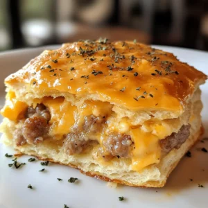 Sausage Cheese Butter Swim Biscuits