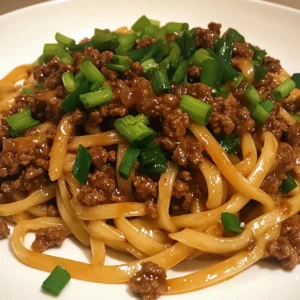 Mongolian Ground Beef Noodles