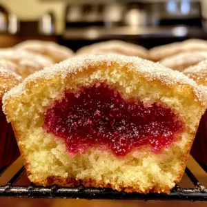 Raspberry Filled Donut Muffins