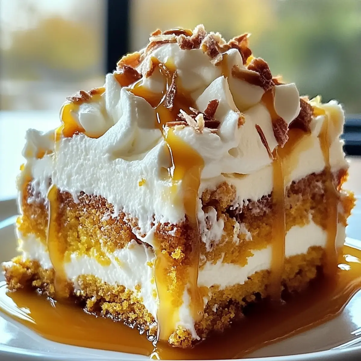 Caramel Pumpkin Poke Cake