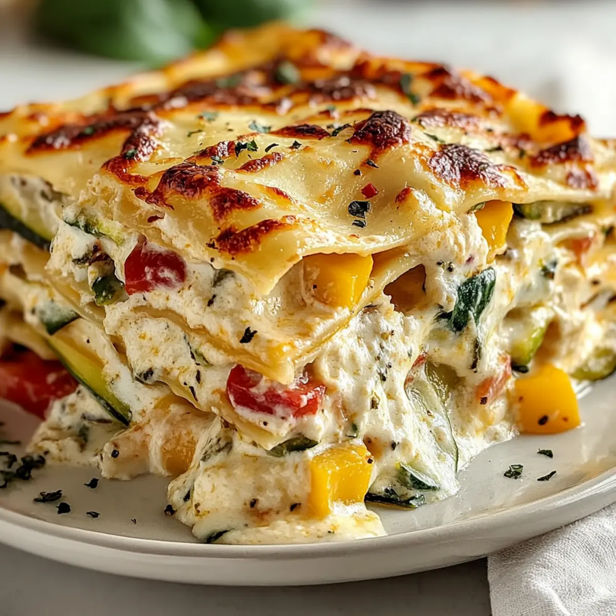 Loaded Veggie White Lasagna