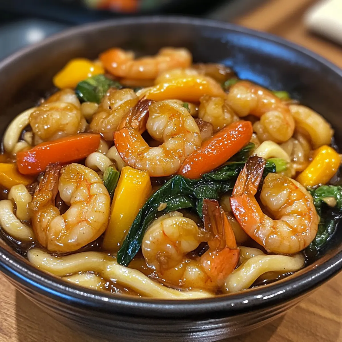Yaki Udon with Shrimp