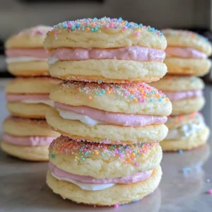 Pastel Sugar Cookie Sandwiches