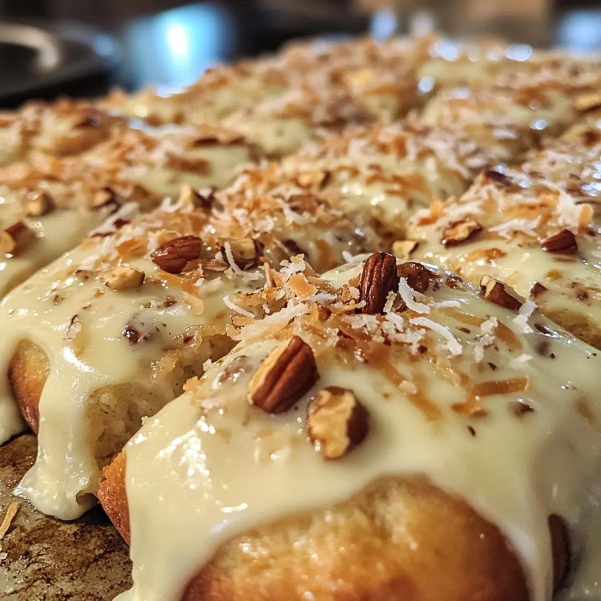 Carrot Cake Sourdough Focaccia Bread with Cream Cheese Glaze