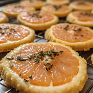 Pink Grapefruit and Thyme Vegan Shortbread Cookie