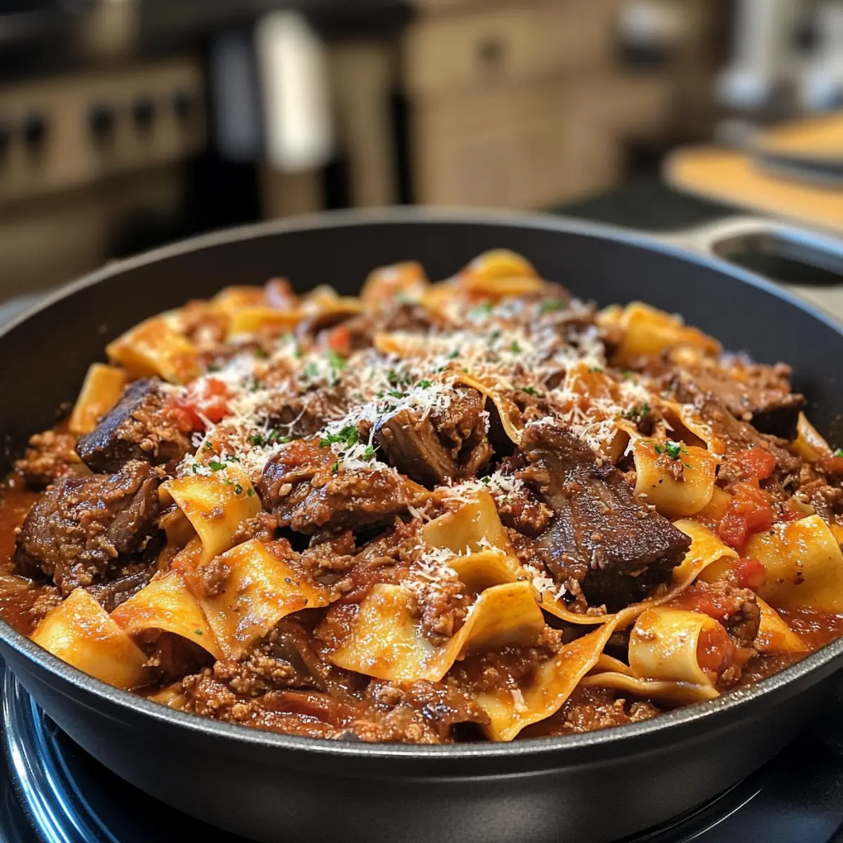 Dutch Oven Short Rib Ragu with Pappardelle