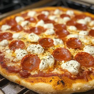 Hot Honey Pepperoni Ricotta Pizza