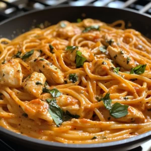 Creamy Roasted Red Pepper Chicken Pasta