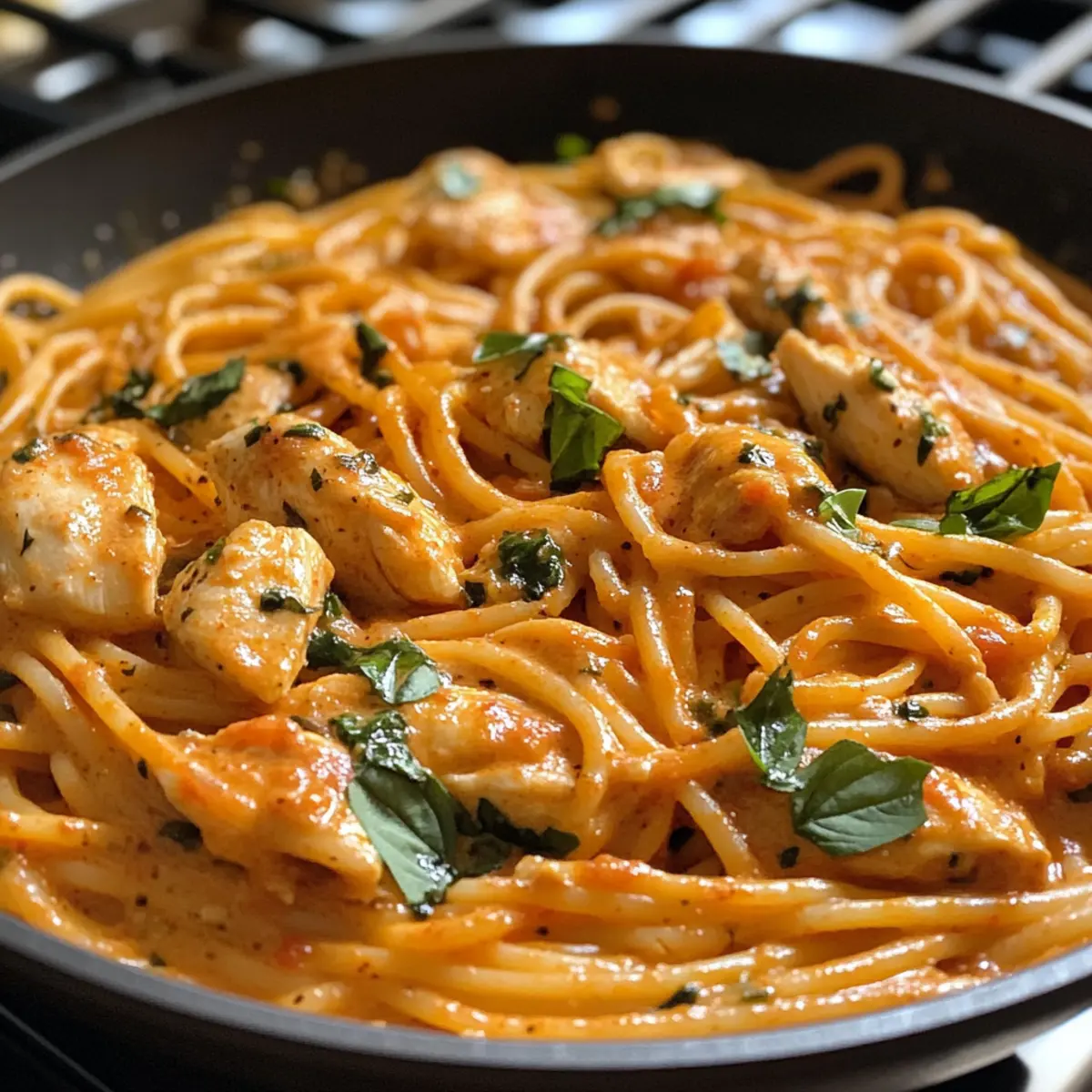 Creamy Roasted Red Pepper Chicken Pasta