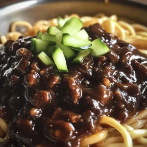 Jajangmyeon (Korean Black Bean Noodles)