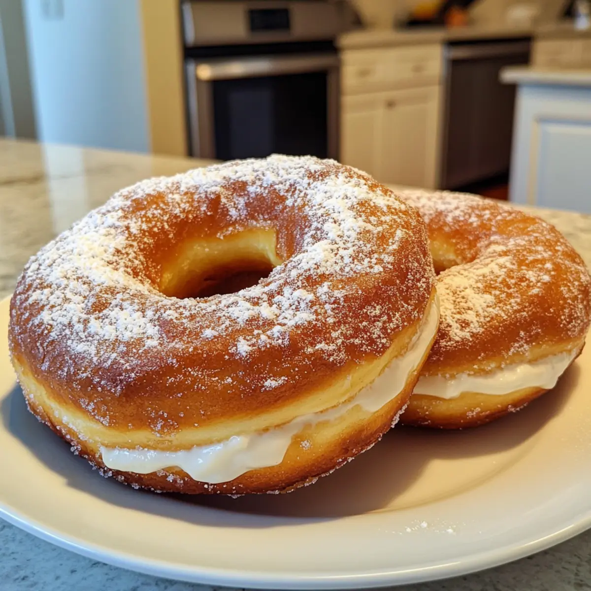 Fluffy Korean Milk Cream Donut
