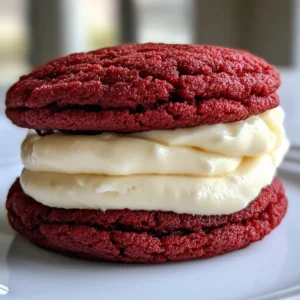 Soft Red Velvet Cookies with Cream Cheese Frosting