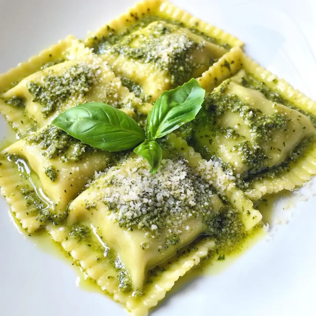 Ravioli with Pistachio Pesto
