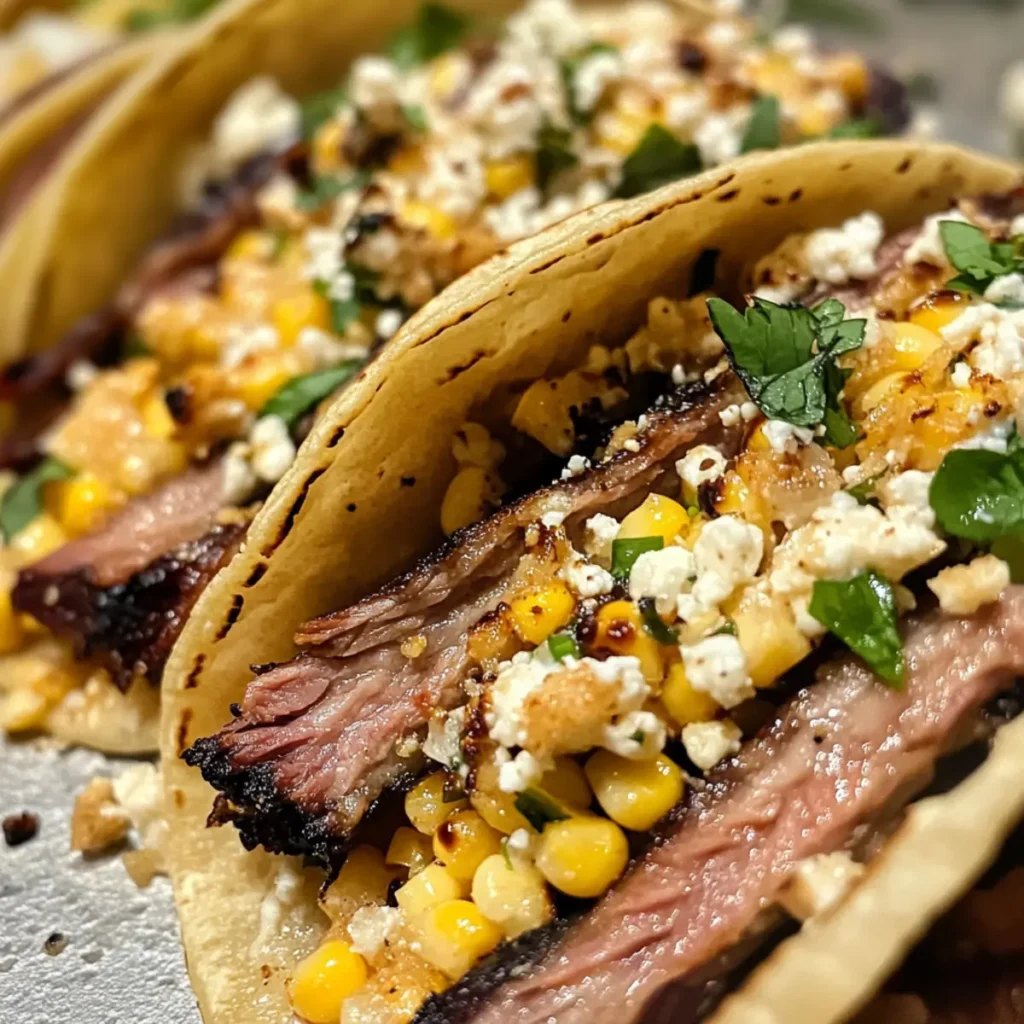 Mouthwatering Brisket Elote Tacos