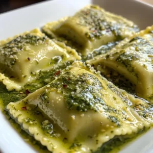 Ravioli with Pistachio Pesto