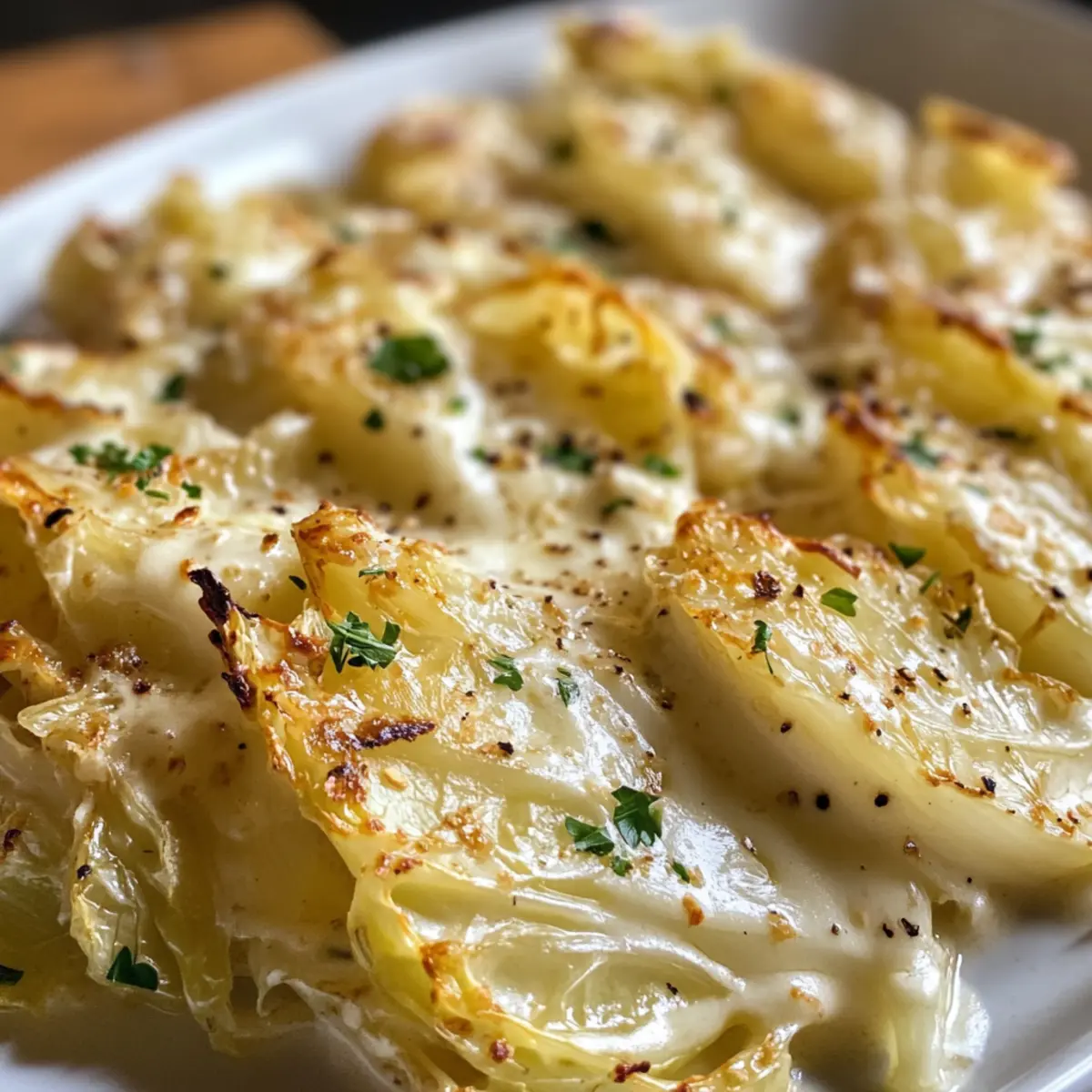 Creamy Garlic Parmesan Cabbage